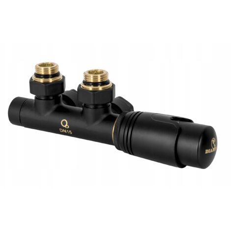 VALVOLA TERMOSTATICA COMBINATA PEX RAME NERO