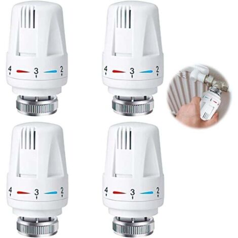 Valvola termostatica per radiatore 4 pezzi, valvola termostatica per radiatore, testata termostatica per radiatore MNS