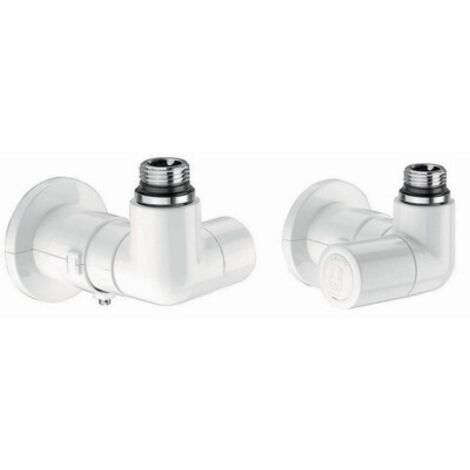 VALVOLA TERMOSTATIZZABILE + DETENTORE DOPPIA SQUADRA BIANCO VERSIONE D 1/2" 23 p. 1,5 Bianco