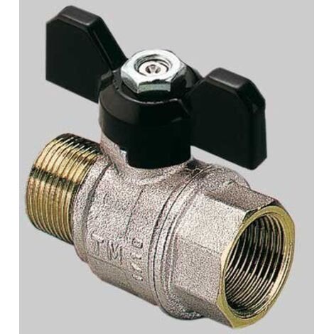 VALVOLE A SFERA PASSAGGIO TOTALE M-F CON LEVA FARFALLA ALLUMINIO MOD. TORNADO - 1" DN 25 PN 30