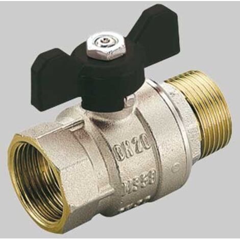 VALVOLE A SFERA PASSAGGIO TOTALE M-F FARFALLA ALLUMINIO - 3/8 PN 50