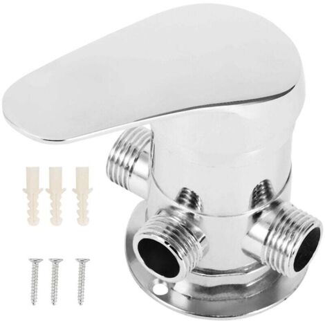 Válvula angular de baño de 3 vías G1/2 pulg. para cabezal de ducha, separador de agua, válvula desviadora de ducha