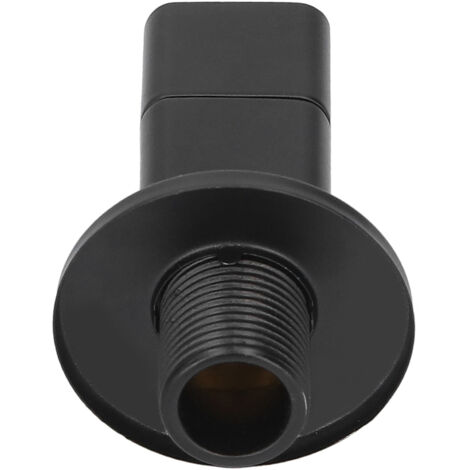 Válvula angular G1/2 con válvula antirretorno, cerámica de cobre, negra, para instalación doméstica – 79 mm
