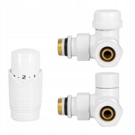 VÁLVULA AXIAL TERMOSTÁTICA BLANCA DERECHA PEX CU