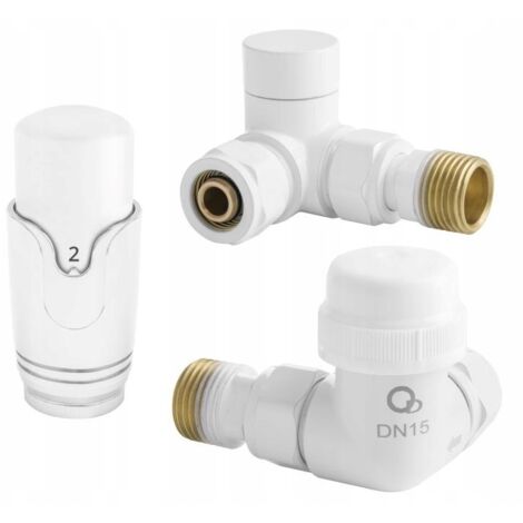 VÁLVULA AXIAL TERMOSTÁTICA PEX BLANCA DE COBRE
