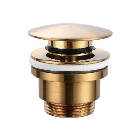 IMEX Válvula click-clack en acero y latón blanco mate para lavabo y bide sin desbordamiento cierre garantizado 20000 ciclos rosca inferior 1-4 - Modelo Imex-VCC007