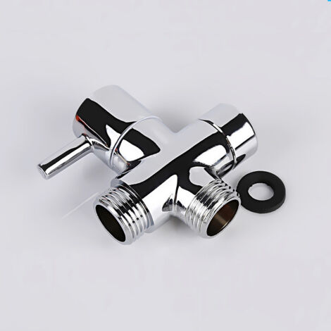 Válvula de 3 vías G1/2", Válvula de 3 vías Ducha de mano Componentes de ducha Accesorios universales Acabado cromado