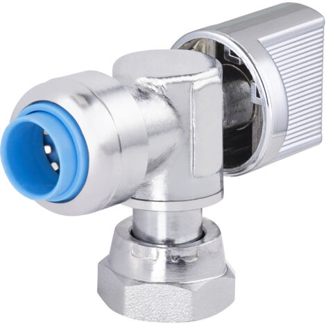 Válvula de ángulo de latón niquelado QUICK PLOMBERIE Llave de paso WC QUICK PLOMBERIE