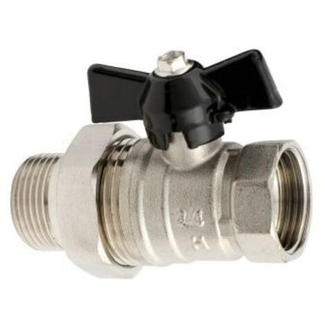 VÁLVULA DE BOLA CON CONECTOR DE TORNILLO DE 1/2 PULGADA