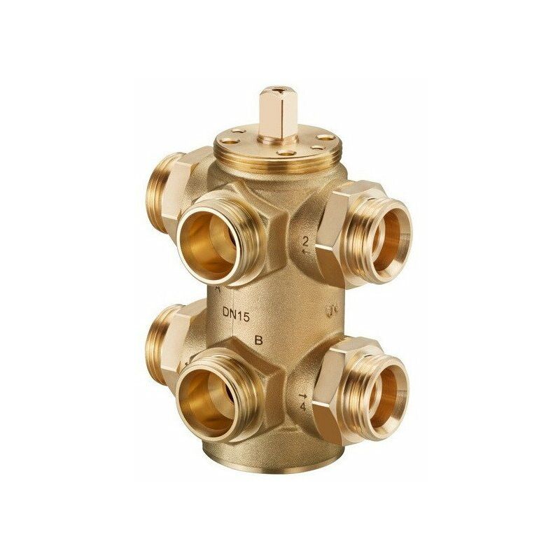

Oventrop - VÁLVULA DE BOLA DE 6 VÍAS OPTIBAL W6, DN15, 3/4 M
