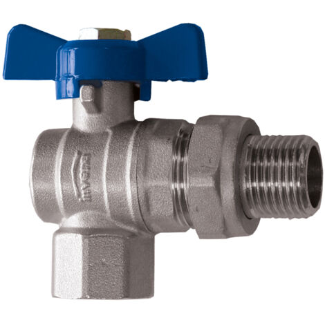 Válvula de bola de agua angular de 1/2" con conexión de tornillo
