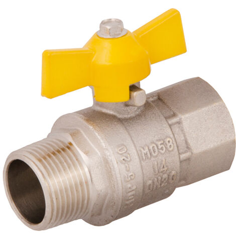 Válvula de bola de gas IDMAR de 3/4" con válvula de cierre.