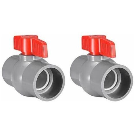 Válvula de bola de PVC, válvula de bola de plástico (50 mm) aesap thsinde 2 PCS