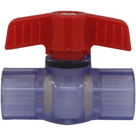 Válvula de bola de PVC YMYNY de 20, 25, 32, 40, 50 y 63 mm, para pegar en piscinas (diámetro interior de 20 mm).