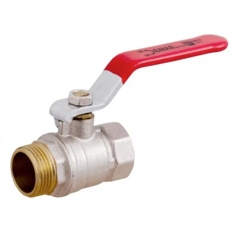 Válvula de bola HAUSTECH de 3/4" para agua, rosca interna/externa (macho/macho)