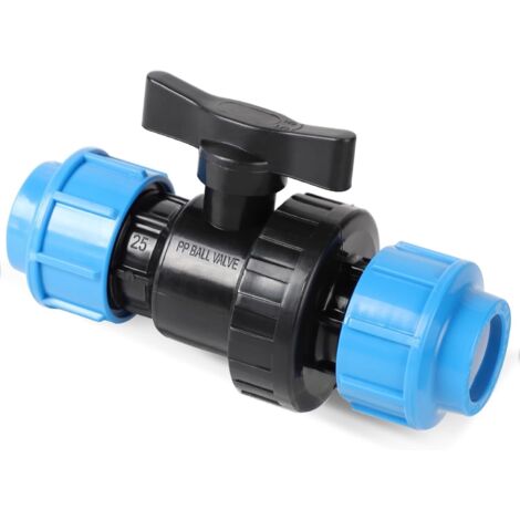 Válvula de bola para tubería de polietileno - Accesorio para tubería de polipropileno - 25 mm