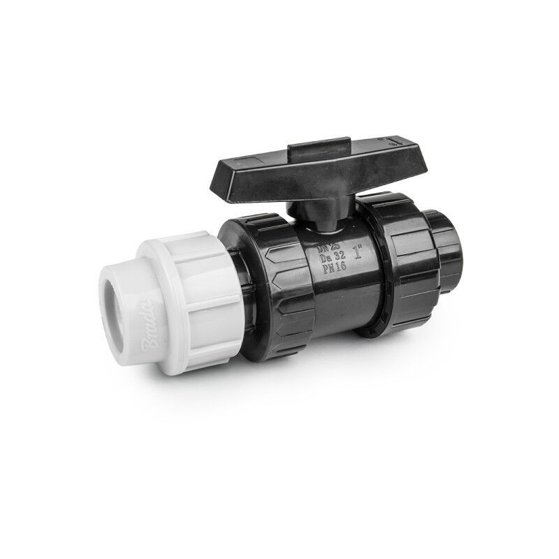 

Válvula de bola PN16 para tubos de PE de 32mm / conexión roscada hembra de 1'
