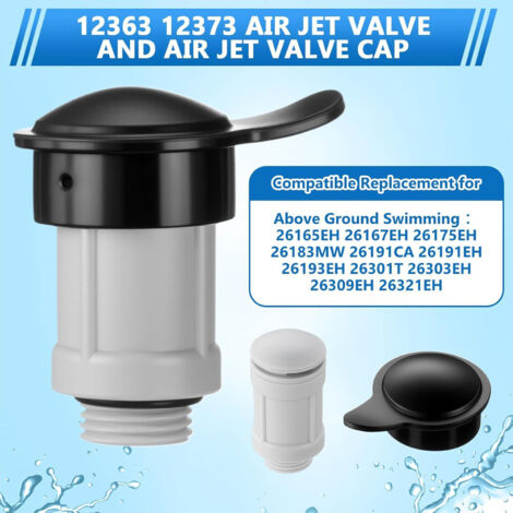 Válvula de chorro para piscinas elevadas con tapa - Compatible con 12363/12373