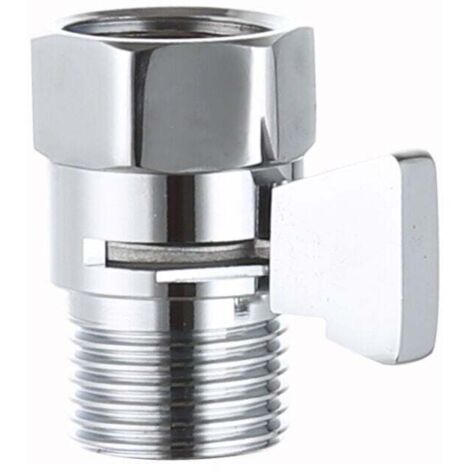 Válvula de cierre FOREHILL de 1/2", válvula para cabezal de ducha, válvula de cierre para cabezal de ducha con interruptor de ajuste de 90°, apta para brazos de ducha, válvulas de cierre para duchas d