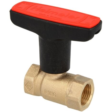 Válvula de cobre rojo h, 2 FF/FF, mango t, 0600-08.000