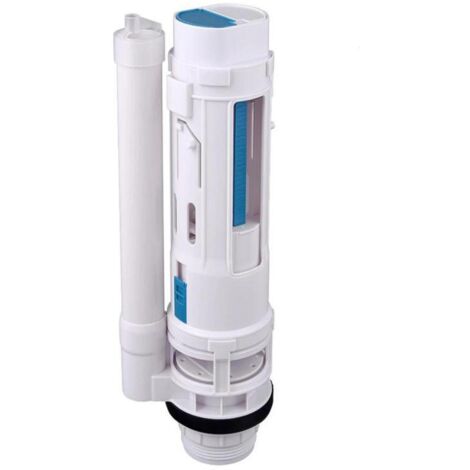 Válvula de descarga blanca de doble pulsador, de 25 cm (10 pulgadas) de altura, compatible con tuberías de 60-75 mm de diámetro, pieza de repuesto para válvula de descarga de llenado independiente.
