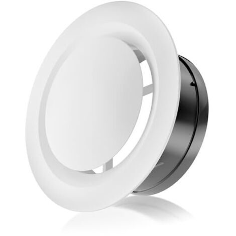 Válvula de disco blanca de 150 mm, cubierta de ventilación de techo o pared ABS ajustable, ventilación de aire redonda para extractor, ventilador de tubería