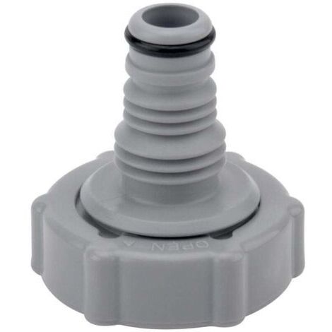 Válvula de drenaje P6H1419, adaptador de drenaje para manguera de piscina, adaptador de manguera de drenaje, conector de válvula de drenaje (gris Ø 32 mm)