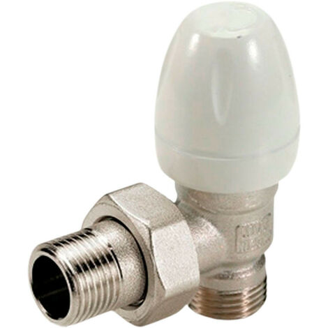 Válvula de Escuadra Termostatizable para Radiador con Unión para Tubo de Cobre/PEX/Multicapa - Rosca Macho 1/2" - Tiemme
