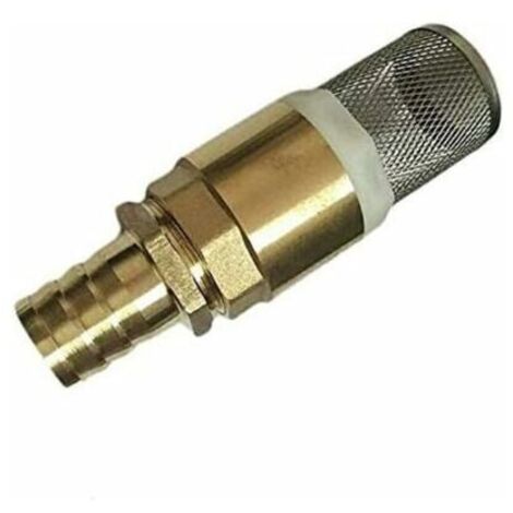 Válvula de filtro antirretorno de 88 x 37 mm (1") - con filtro de acero inoxidable y válvula unidireccional/válvula antirretorno/válvula antirretorno para bomba (con cola)