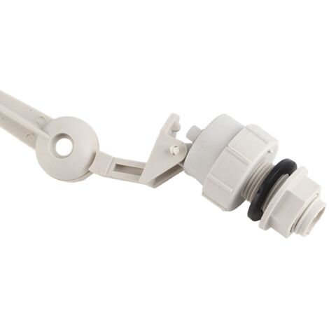 Válvula de flotador DN15 ABS para acuicultura y regulación de agua, bola de 10,5 x 6,5 cm, rosca de 1/2 pulgada.