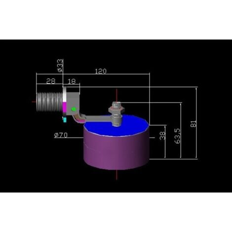 Válvula de flotador pequeña no tóxica de alta calidad, válvula de flotador de cilindro de plástico mini, interruptor de control G1 2 para equipos pequeños de suministro de agua, válvula de bola