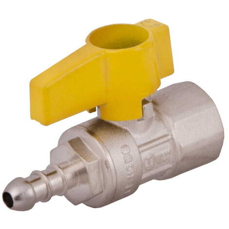 Válvula de gas IDMAR de 1/2" x DN10 GW con conexión para manguera.