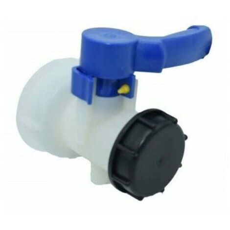 Válvula de mariposa integrada de plástico de 2"/62 mm para tanque IBC de 1000 litros, DN40 (62 mm)