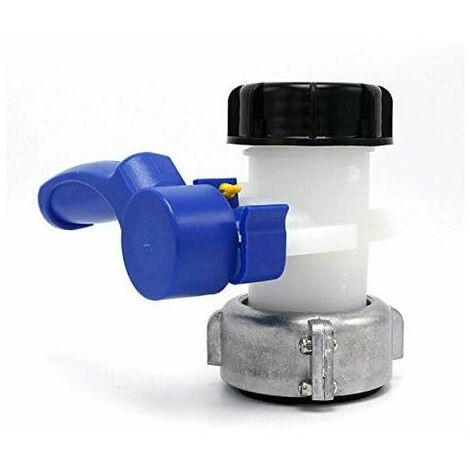 Válvula de mariposa ND40/ND50 Tanque de agua IBC con tuerca flotante de aleación de aluminio Reemplazo S60x6 para tanque IBC de 1000 litros(Aluminio 62 mm)
