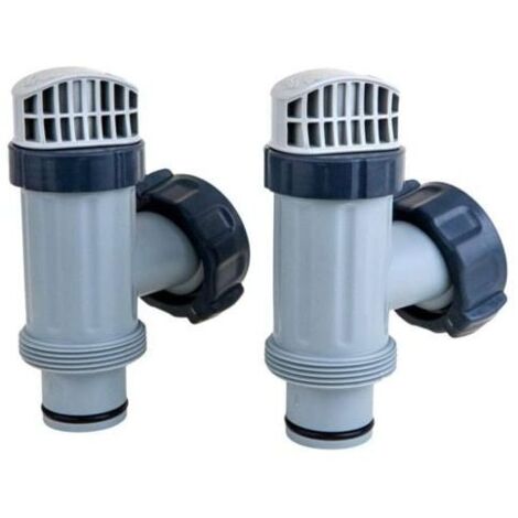 Válvula de pistón Intex para piscinas elevadas (paquete de 2) con sello y tuerca para piscinas grandes