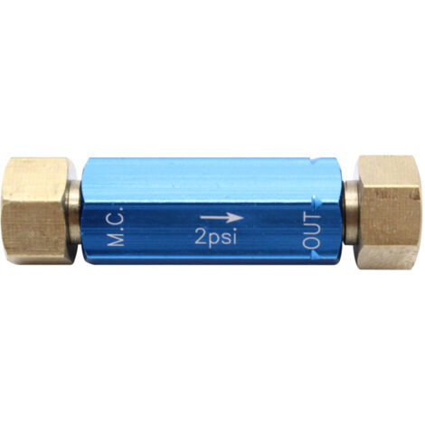 Válvula de proporción residual para freno de disco, válvula de presión de 2 lb, válvula de retención, vástago azul para discos, conexiones de 3/8-24".