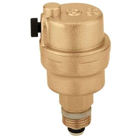 Válvula de purga de aire automática ROBOCAL con válvula de pie, descarga horizontal de 3/8" x 1/2", paquete de 10