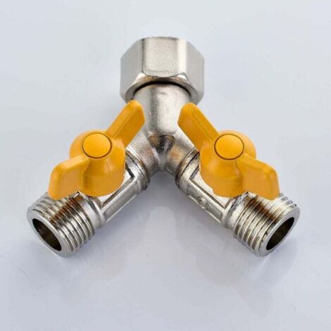 Válvula de repuesto G 1/2 Y Conector de latón Válvula de 3 vías en adaptador de ducha Llave de paso para cocina o baño