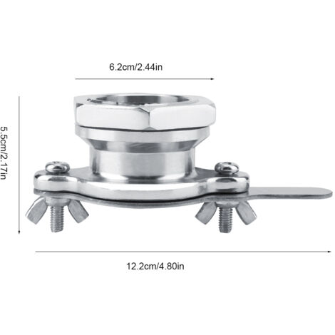 Válvula de retención de acero inoxidable para extractores de miel en apicultura – Válvula de flujo ajustable para cubos de extractores de miel – Material: acero inoxidable, color plata, 12,2 x 6,2 cm 