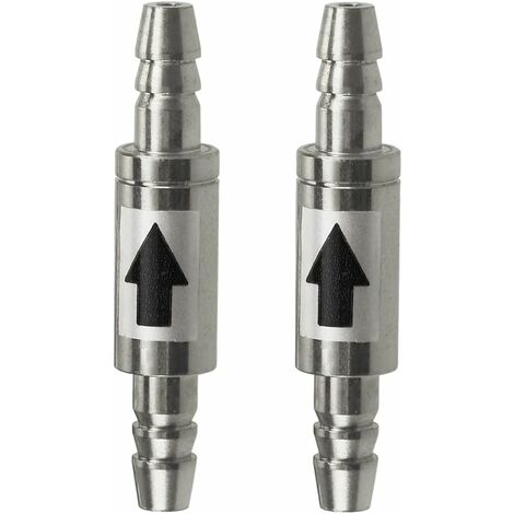 Válvula de retención de reflujo de acero inoxidable de 2 piezas, válvula de retención de flujo de retorno sin retorno de línea de CO2 de una vía de acero inoxidable Tubo difusor regulador de 37 mm en