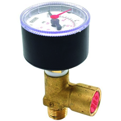 Válvula de seguridad con manómetro válvula de seguridad 19bar + rad.manómetro 1/8"16bar