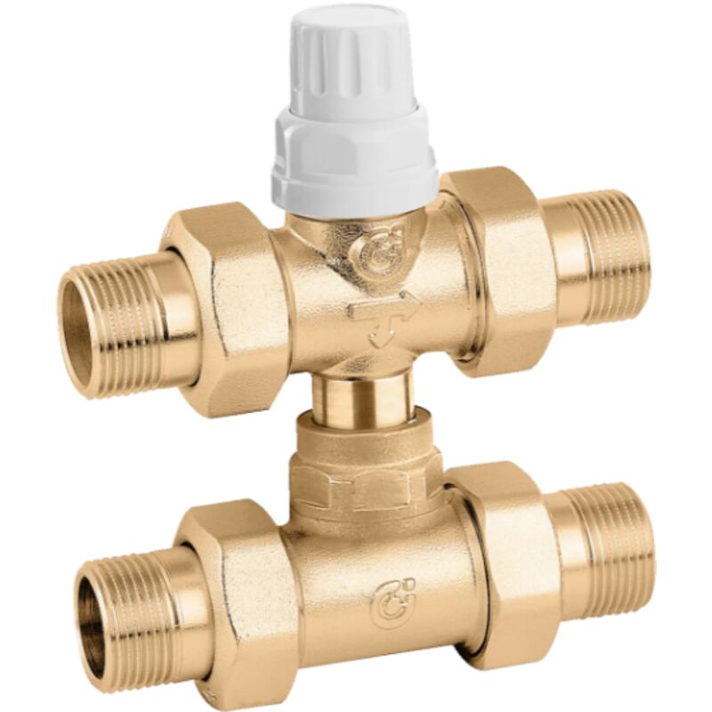 

Válvula de zona de tres vías con T de by-pass 678 | 1/2' - Caleffi