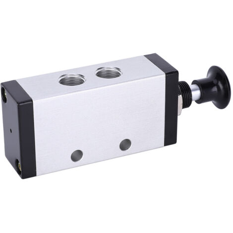 Válvula manual de dos posiciones y tres vías, G1/4 de pulgada, válvula de interruptor mecánico, cuerpo de aleación de aluminio XQ230622