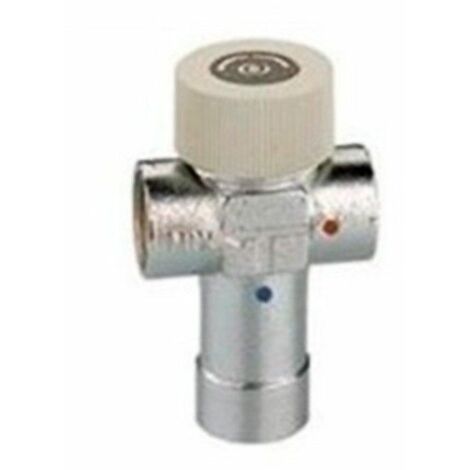 Mezclador termostático regulable con cuerpo en latón cromado Caleffi 520