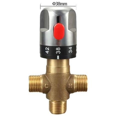 Válvula mezcladora termostática ZOLGINAH - Control de termostato de lavabo de tubería de temperatura de agua de latón