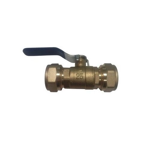 Valvula palanca para Tubo multicapa de compresion 25 mm, sin necesidad de maquina prensadora, gris
