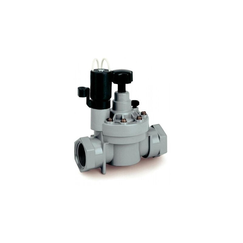 

Electrovalvula 1 ' con Regulador PVC Gris Aspersores de Turbina Control Caudal Riego - Plantawa