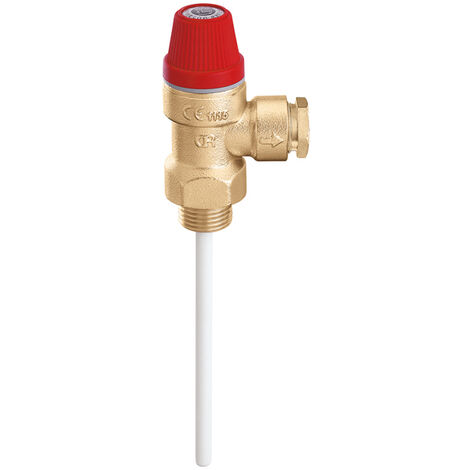 COMERCIAL VASCO CATALANA Válvula de seguridad combinada de temperatura y presión Caleffi 309 3/4” M x Ø 22 3 bar