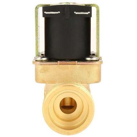 Válvula solenoide eléctrica normalmente cerrada G3/4 de 12 V CC, válvula solenoide de latón, válvula solenoide NC (G3/4 DC12V)