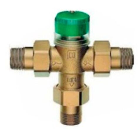 Válvula termostática de agua caliente sanitaria, 3/4 de pulgada, con conexiones roscadas, rango 30-60 0C